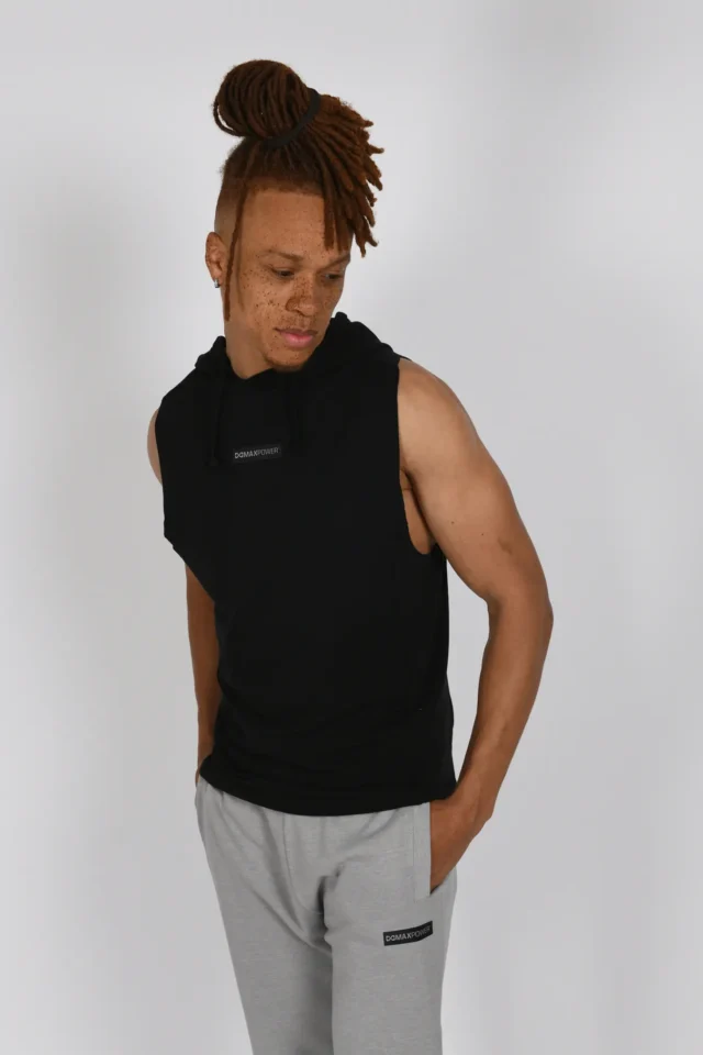 Muscle Hoodie - Black - Image 3