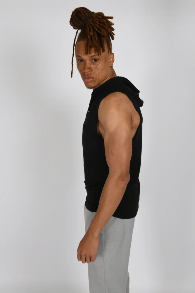 Muscle Hoodie - Black - Image 4