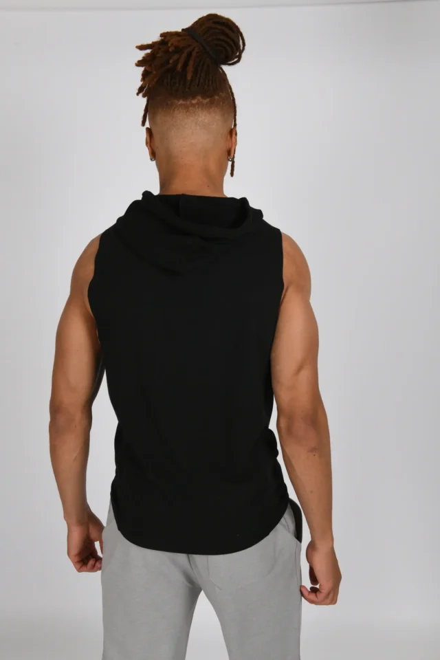 Muscle Hoodie - Black - Image 5