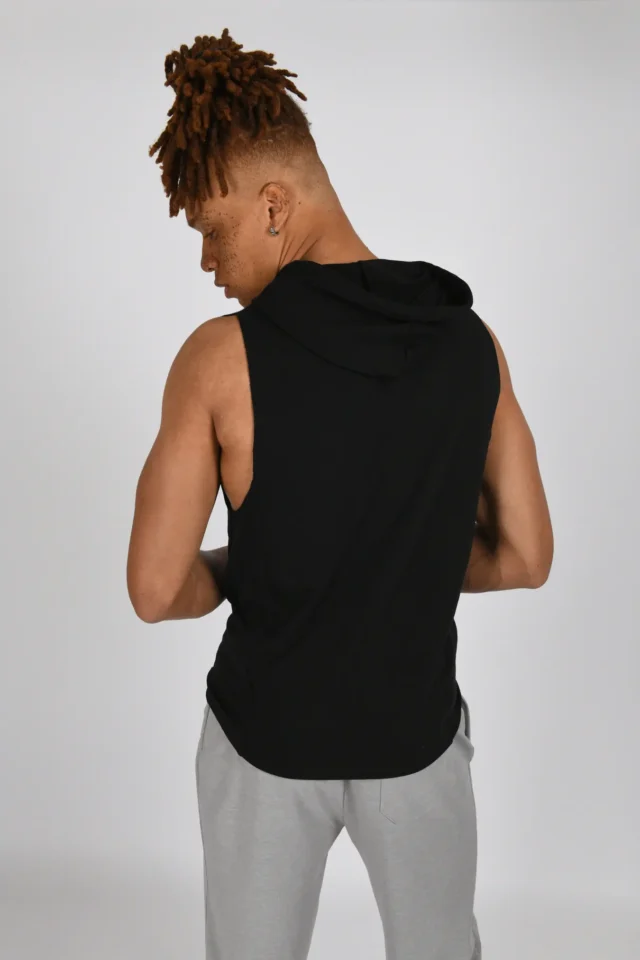Muscle Hoodie - Black - Image 6