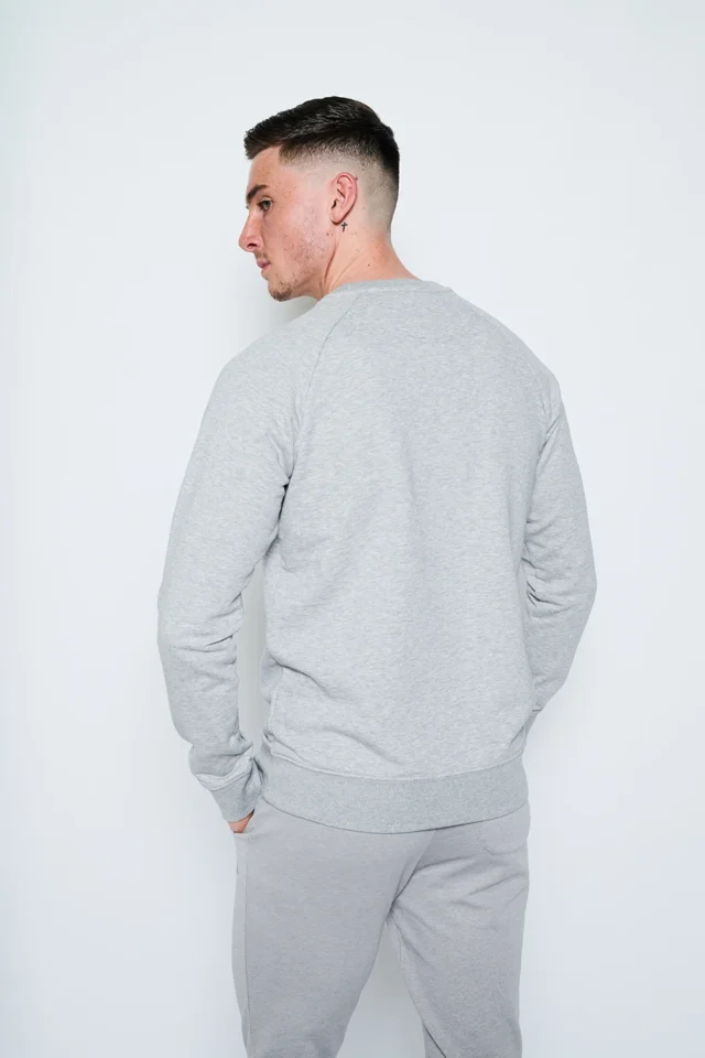 Heavyweight Terry Sweatshirt - Heather Grey - Image 4
